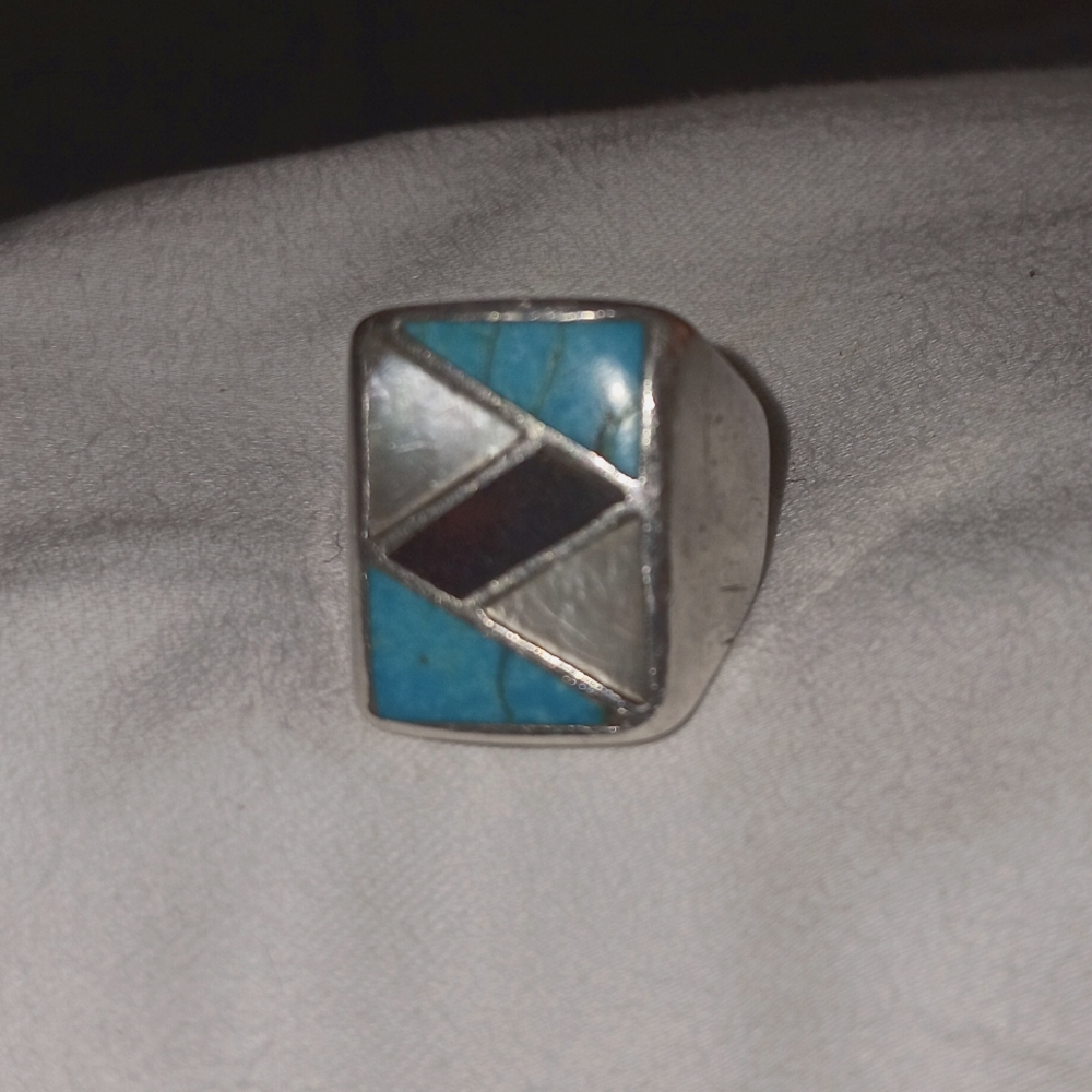 VINTAGE 925 Fred Harvey Era Turquoise Ring